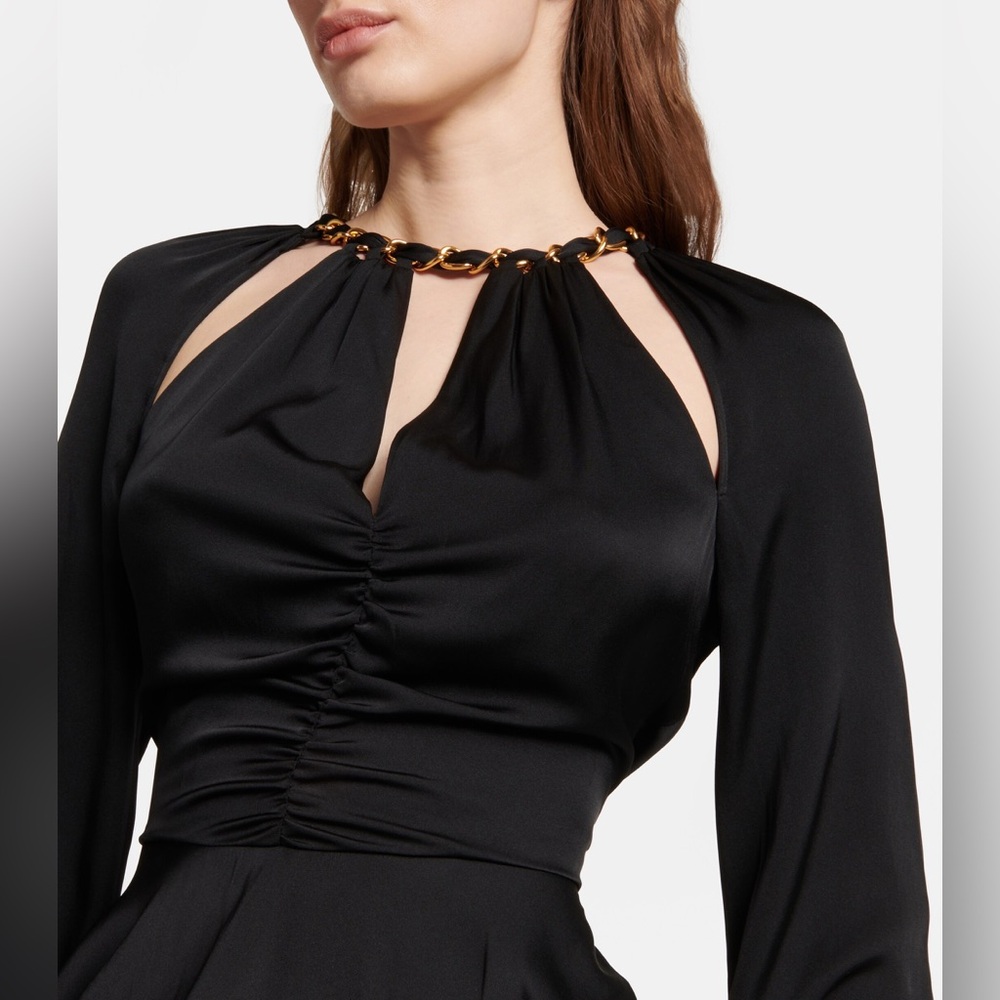 NWT $498 Veronica Beard Yulita Chain-embellished Top Blouse